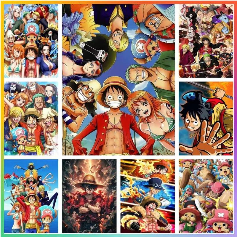 Trừu Tượng Dreamy One Piece Luffy Anime Poster Canvas Nghệ Thuật Cướp Biển Chủ Đề Nhân Vật Trang Trí