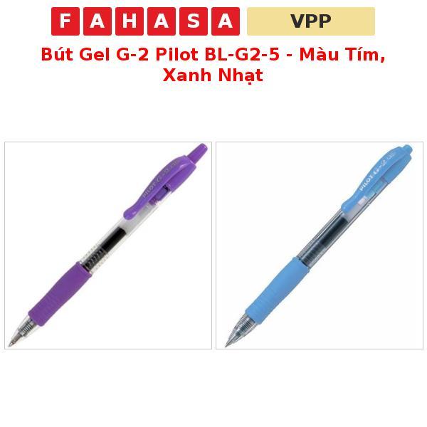 Bút Gel G-2 Pilot BL-G2-5 - Màu Tím, Xanh Nhạt