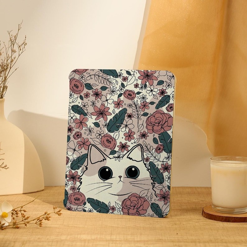 Ốp iPad hình mèo hồng dễ thương, iPad Air Case cho 13 "/ 11" iPad Pro 204,13 "iPad Air 6 Case, iPad 