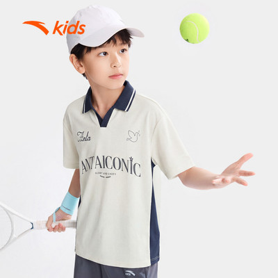 Anta Kids Áo Polo Thời Trang Thể Thao Bé Trai từ 8-13 tuổi Áo Thun  trẻ em 3526C8107 Áo đi chơi