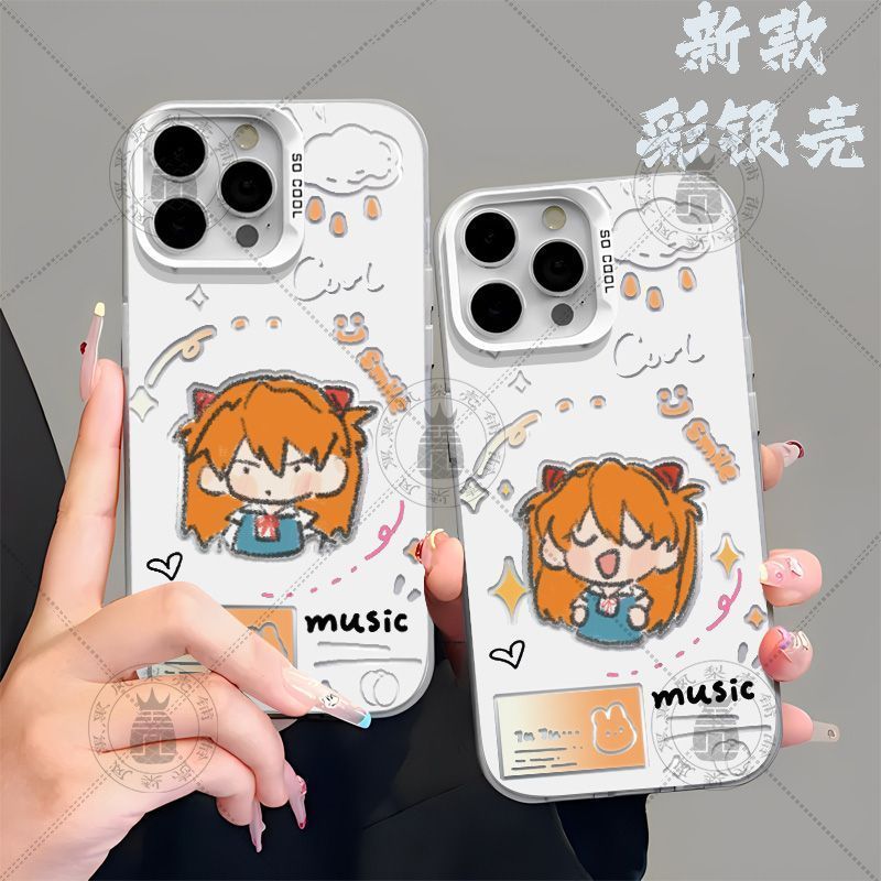 Ốp điện thoại EVA / Asuka / Eva Evangelion Asuka Vỏ bạc đầy màu sắc / gtnh