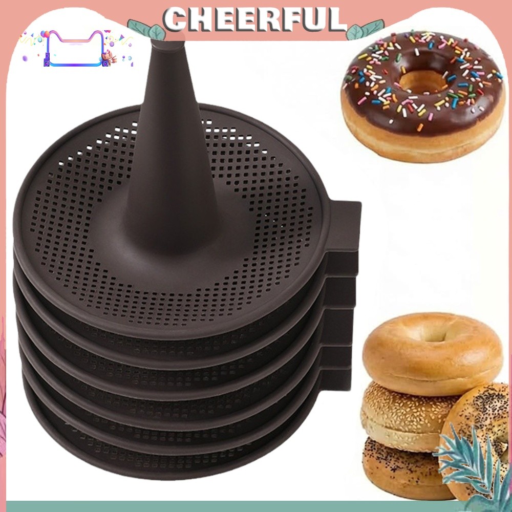 6 Miếng Khuôn Bánh Donut Silicon Làm Bánh Ngọt Khuôn Tái Sử Dụng & Dễ Dàng Làm Sạch Máy Nướng Bagel 