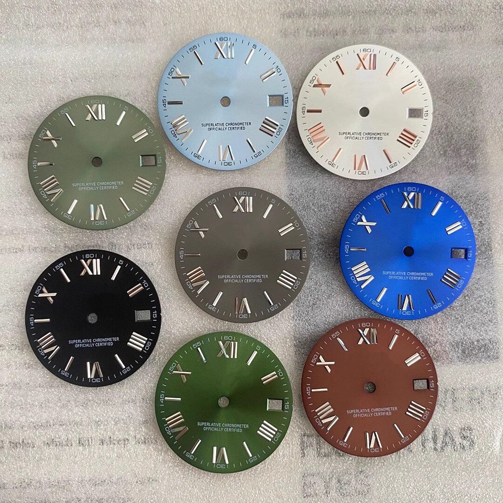 [MỚI] Phụ kiện mặt số Họa tiết mặt trời Bề mặt La Mã 28,5mm Thích hợp cho chuyển động NH35 / 36