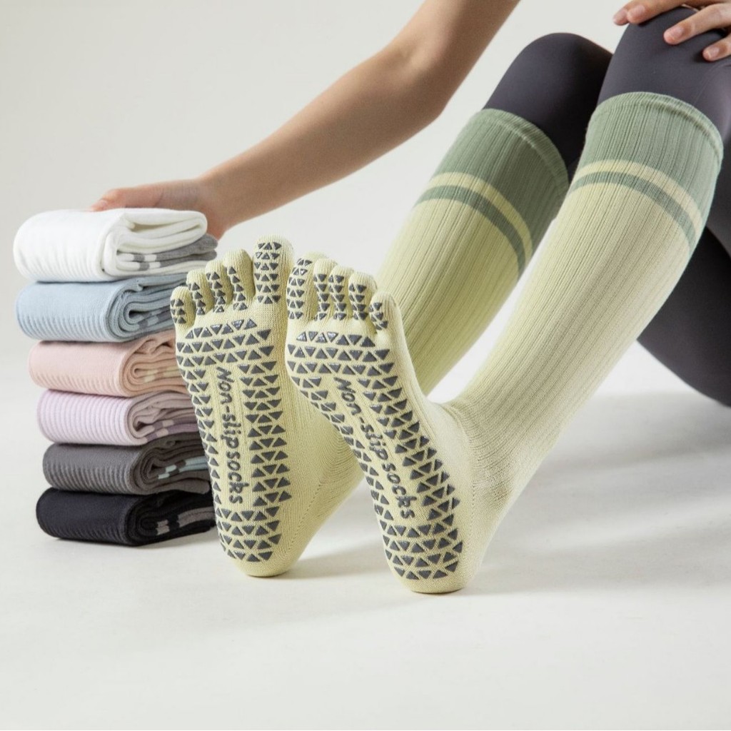 Đôi Rib Cuff Nén Tất Tập Yoga Studio, Lớp Pilates, Tập Gym Và Người Hâm Mộ, Cặp Tình Nhân Thể Dục 1 
