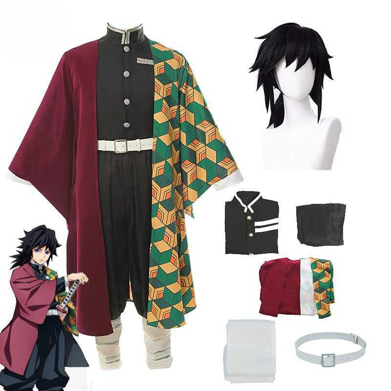 Tomioka Giyuu Trang Phục Hóa Trang Demon Slayer Cosplay Anime Trang Phục Kimetsu no Yaiba Halloween 
