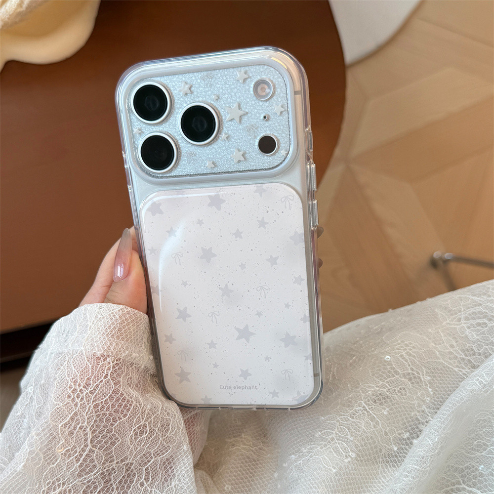Ins Hàn Quốc Grey Star Splash Ink 17 Thích Hợp Cho 17 Pro iPhone 17 Pro Max Ốp Điện Thoại iPhone 16 