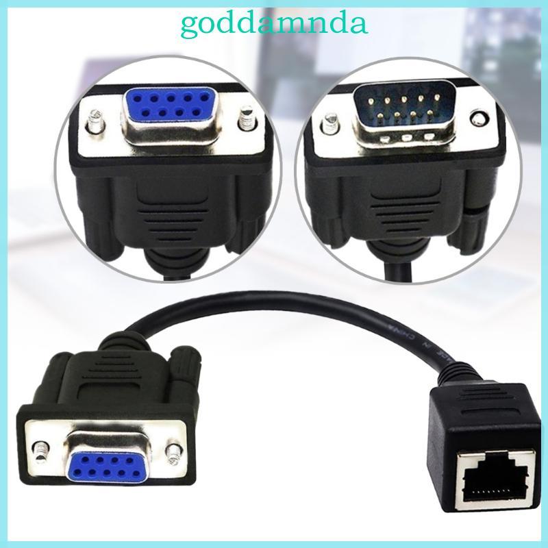 Bộ chuyển đổi GODD DB9 9Pin RS232 DB9 Nam Nữ Adapter Đầu nối DB9 RS232 sang RJ45
