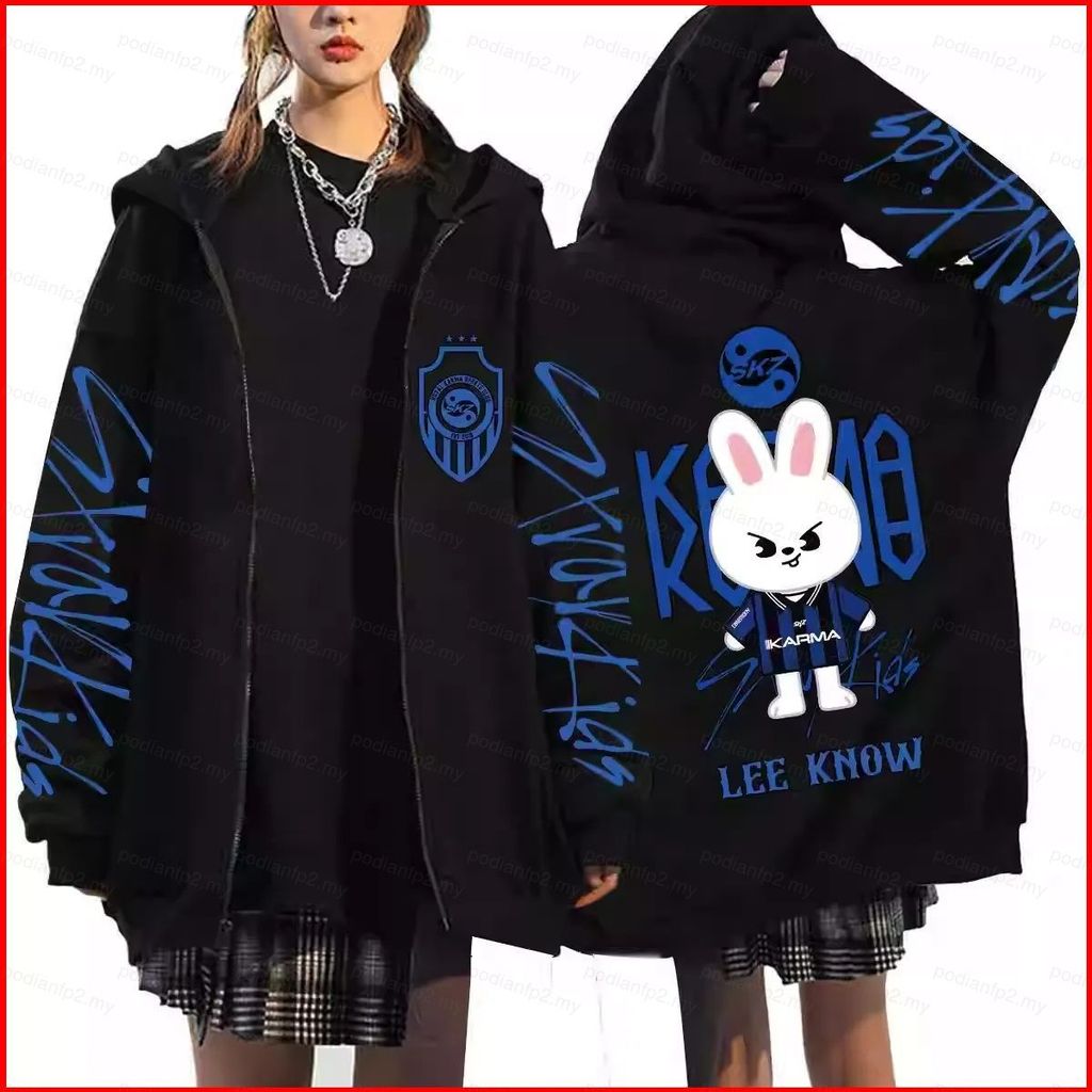 PDF2 Stray Kids skzoo KARMA anime dây kéo Áo khoác Hoodie Unisex Top
