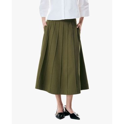 GIGI - Chân váy xếp li midi dáng xòe_G3302S262314-16