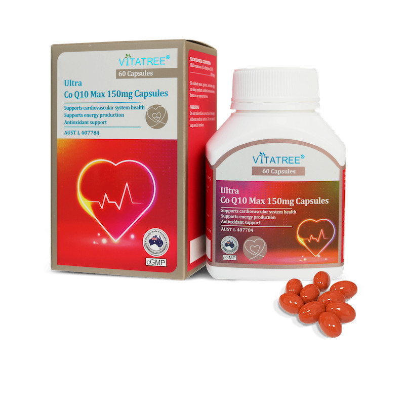 Viên Bổ Tim Mạch TPBVSK Ultra Co Q10 Max 150mg Vitatree Úc Hộp 60 Viên