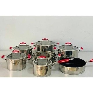 [CHÍNH HÃNG] Bộ Nồi Từ Cao Cấp Arber RUBY 7 Món Inox 304