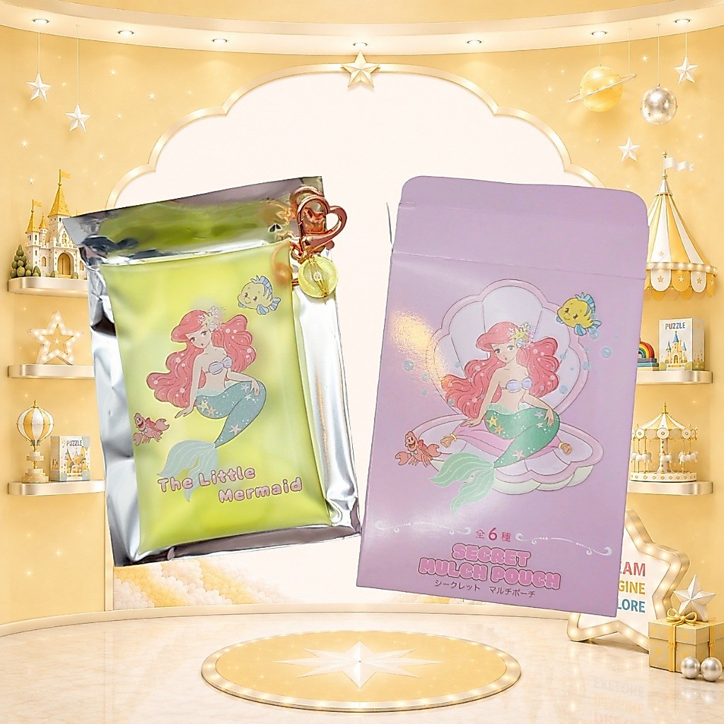 [Nhập khẩu trực tiếp từ Nhật Bản] Móc khóa trong suốt hình Ariel nàng tiên cá của Disney, minh họa b