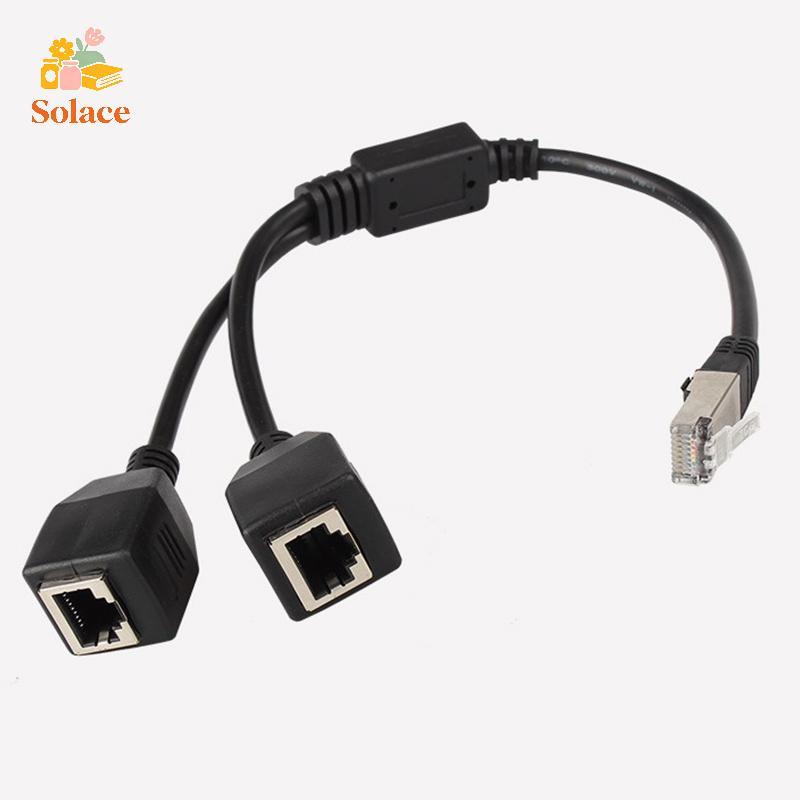 (TFT) RJ45 Ethernet Splitter Adapter 1 Nam Đến 2 Nữ LAN Network Splitter Hỗ Trợ Cat6 Mạng Internet N