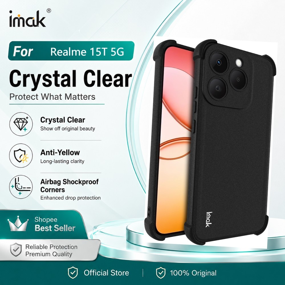 Ốp Lưng Mềm Cho Realme 15T 15 Pro 14 5G Global Airbag Cản Trước Nâng Cạnh Trong Suốt CA0002