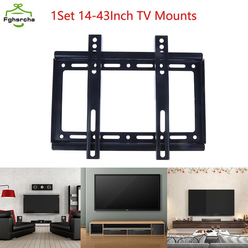 14-43Inch Tivi Gắn Màn Hình LCD LED Treo Tường Braet Cố Định Flat Panel Khung Tivi Thiness 0.8MM