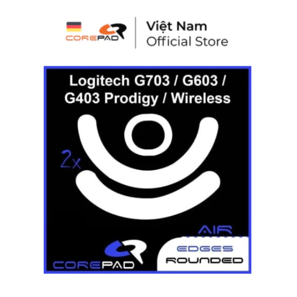 Corepad Skatez AIR - Feet speed cho Logitech G703, G603, G403 (Hero/Prodigy/Wireless) (2 bộ) - Corep