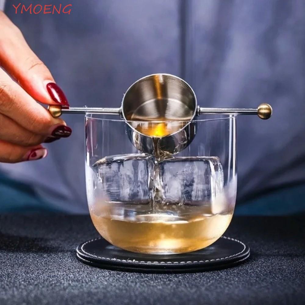 Cốc đo thanh YMOENG, Thép không gỉ Thiết kế hạt đôi Cocktail Jigger, Thanh dài chuyên nghiệp 30ml Dụ