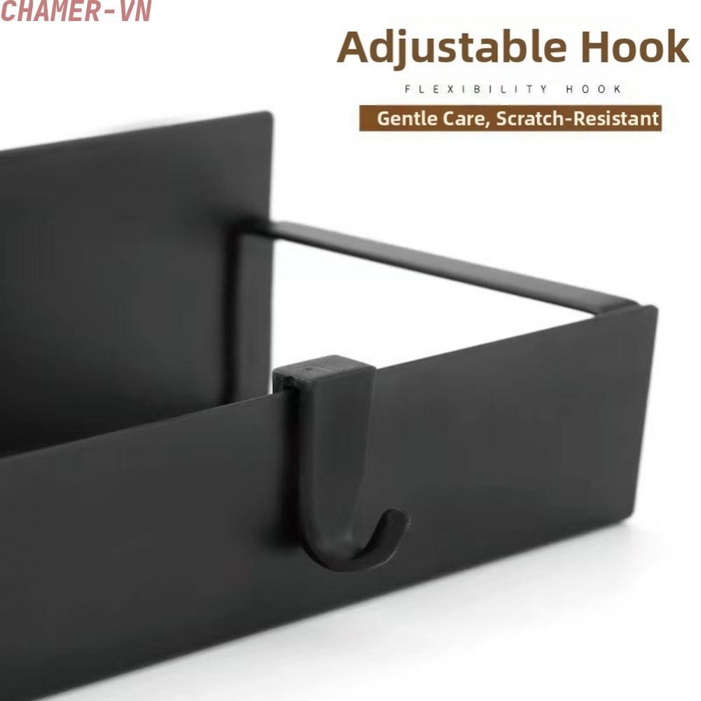 【CHAMER】Minimalist Black Magnetic Seasoning Shelf for For fridge Door Kitchen Organizing【HomeLiving】