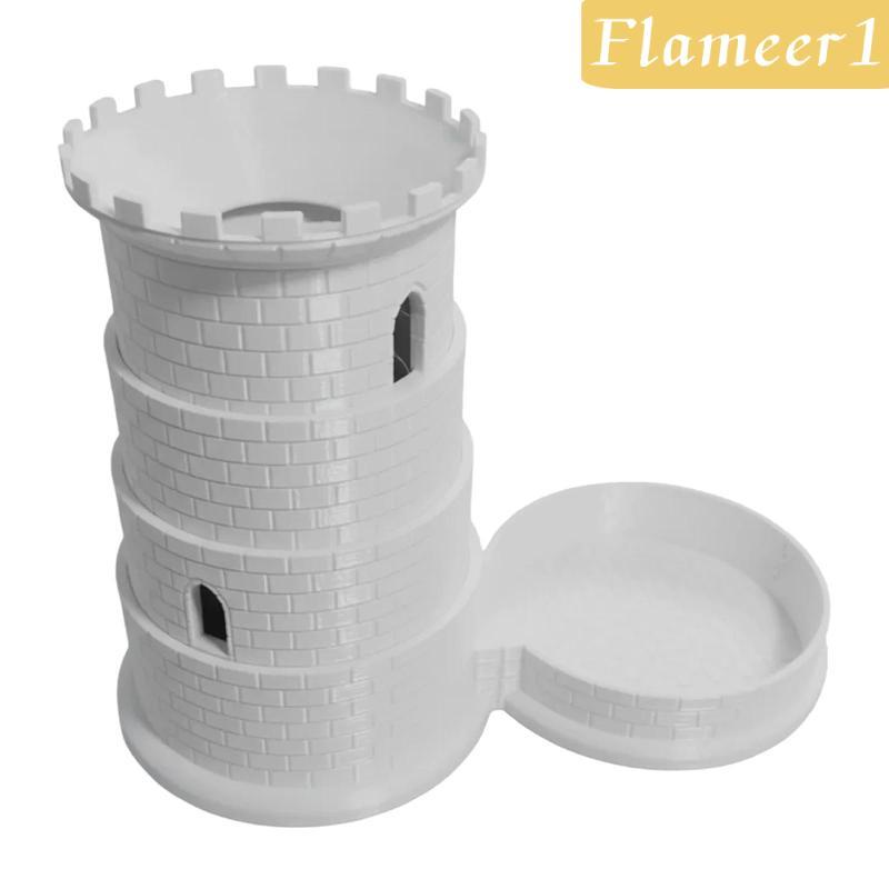 Dice Rolling Tower Phụ kiện khay nhựa có thể gập lại để ngẫu nhiên Trò chơi trên bàn