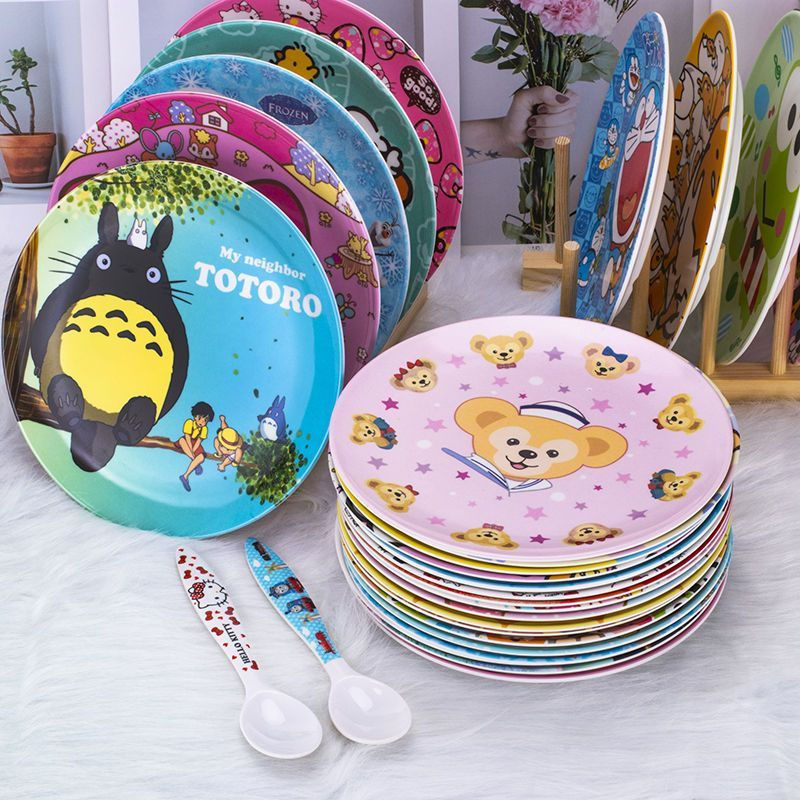 New Product#Highly attractive and creative cartoon cute children's tableware, melamine plates, baby 