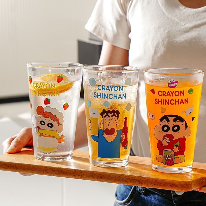 Crayon Shin-Chan Glass Nước uống có giá trị cao Crayon Shin-Chan Thủy tinh Crayon Shin-Chan Bia Thủy