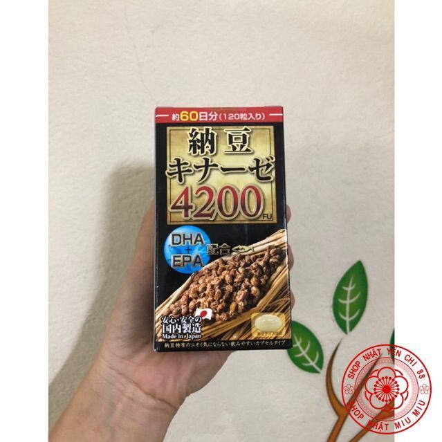Viên uống Chống đột quỵ NOGUCHI NATTO KINASSE Nhật bản 2000fu/ 3000fu/ 4000fu/ 5000fu