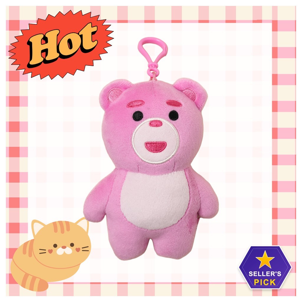 [daiso] Đồ chơi sang trọng Belly Bear, Hồng, 1 cái/ Đồ chơi sang trọng Hàn Quốc/ Soft Snuggle Buddy/