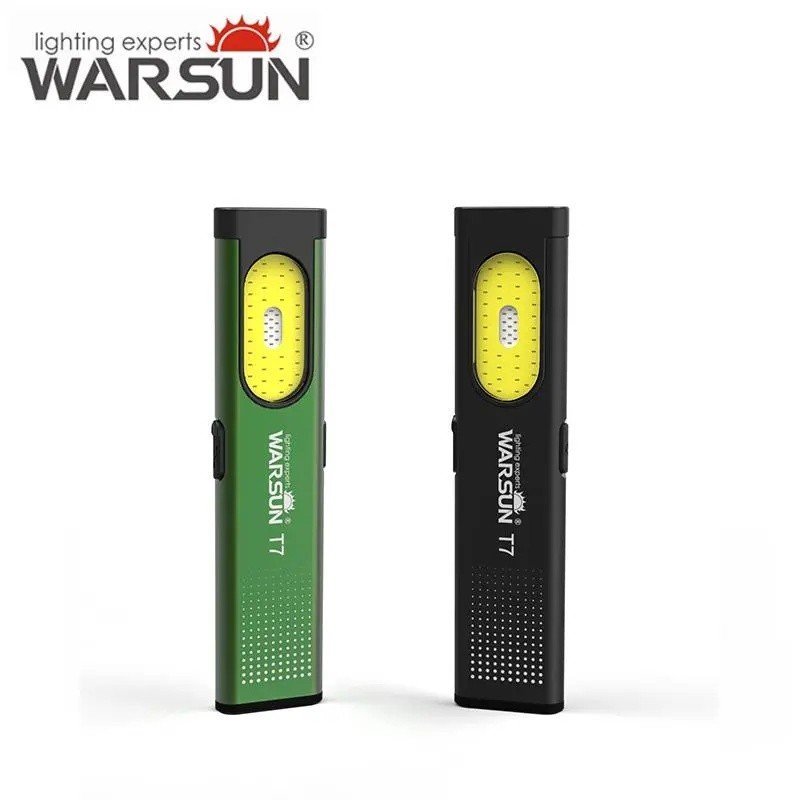 Đèn pin WARSUN T7 EDC, Đèn pin LED bỏ túi đa chế độ nhỏ gọn, Sạc USB-C, IPX4, Chất liệu kép, Nhấp nh