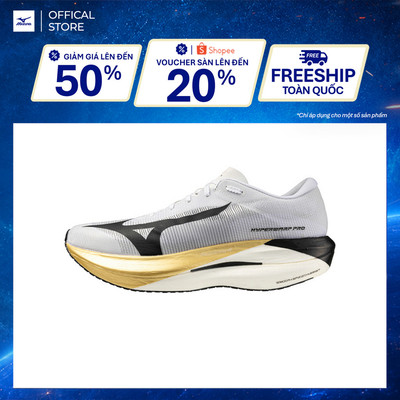 Giày Chạy Bộ UNISEX HYPERWARP PRO - Trắng Đen Vàng - J1GC267401