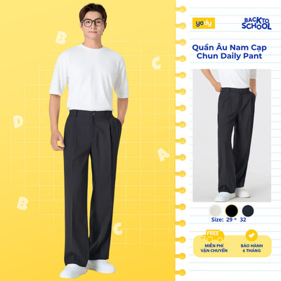 Quần Âu Nam YODY Ống Rộng, Cạp Chun Daily Pant , Trẻ Trung Thoải Mái Mỗi Ngày TRA- MCTR25A118