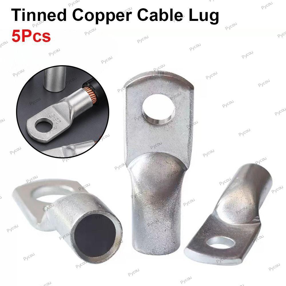 PYCOU 5 Cái Chốt Cáp Đồng Đóng Hộp, Thiết Bị Đầu Cuối Uốn Vòng JG Series 14-2AWG, 6 / 10 / 16 / 25mm