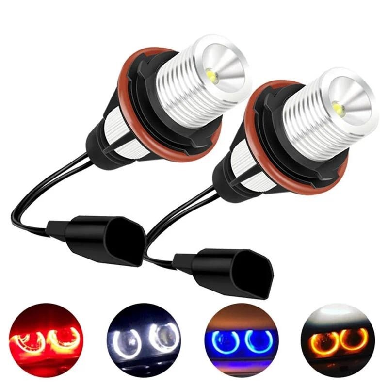 AM-For BMW Angel Eyes 5W E39 E60 Angel Eyes Đèn sương mù LED Đèn pha chạy ban ngày có giải mã