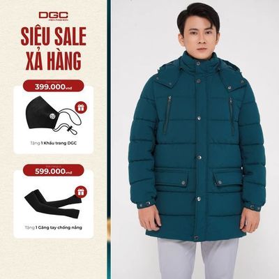 Áo khoác nam mùa đông chống thấm nước dáng lửng, 3 lớp thiết kế chần ngang vải Polyester - WAJKBB13M