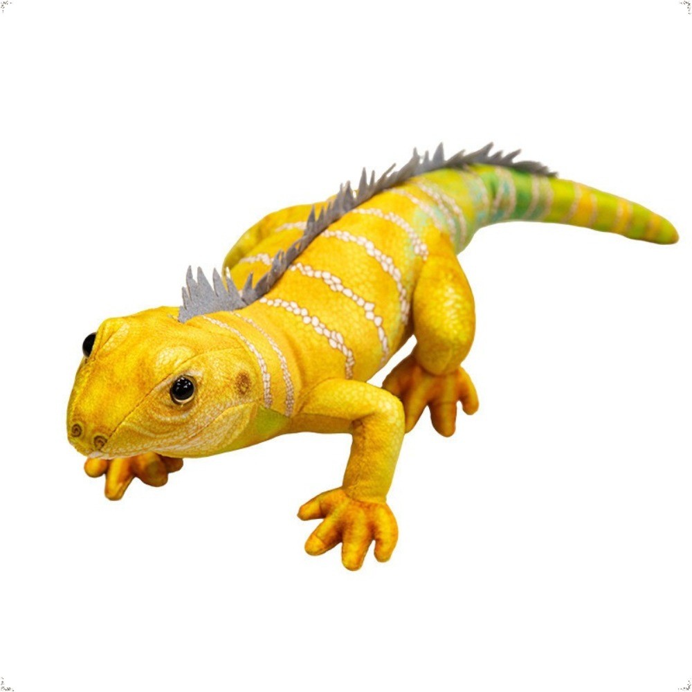 Đồ chơi nhồi bông Iguana thằn lằn thực tế, Búp bê động vật nhồi bông hình đàn hồi giống như thật, Tr