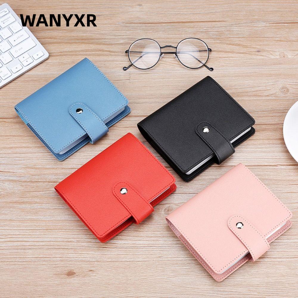 Thẻ WANYXR, Hộp đựng thẻ dung lượng lớn 64 khe, Thời trang đơn giản chống từ tính bằng da PU Túi đựng thẻ du lịch nam nữ