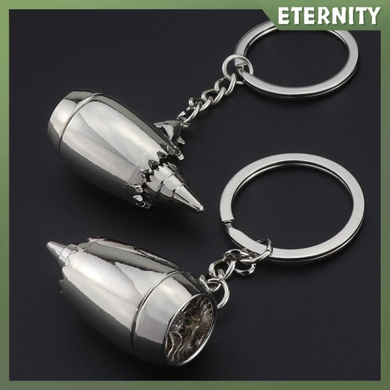 ETERNITY Kim Loại Mới 3D Máy Bay Hàng Không Động Cơ Mô Hình Móc Khóa Mini Jet Động Cơ Móc Khóa