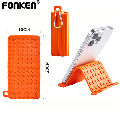 Fonken Có Thể Gập Lại Silicon Linh Hoạt Giá Đỡ Điện Thoại Chống Trơn Trượt Đa Thiết Bị Để Bàn Cho Điện Thoại Máy Tính Bảng Laptop Sách