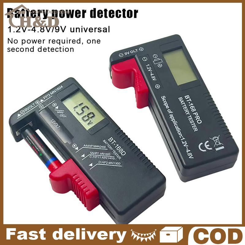 BT-168D Pin Tester phổ kỹ thuật số LCD Tester AA AAA CD 9V 1.5V nút di động điện áp pin điện áp Test