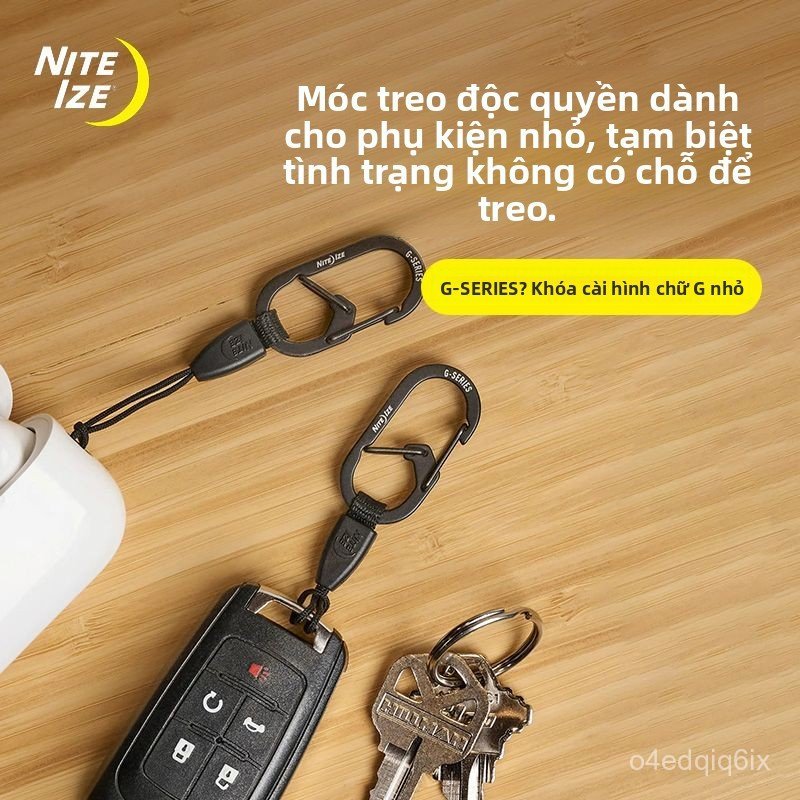 Móc khóa leo núi Nite Ize hình G an toàn ngoài trời vòng móc cài chống tuột balo tiện lợi