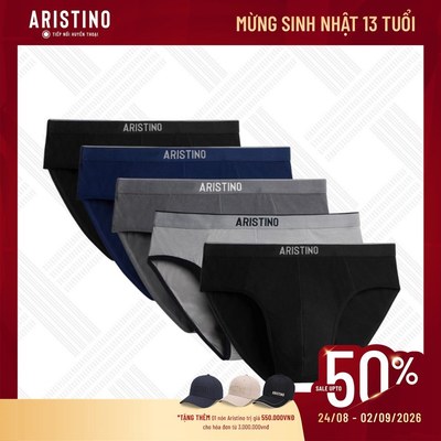 [Combo 5] Quần Lót Nam  Aristino Dáng Briefs Chất Vải Bamboo Mềm Mát, Khô Thoáng - ABF005EXP05