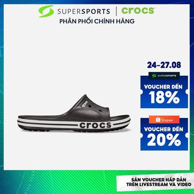 Dép Quai Ngang Unisex Crocs Bayaband - Đen - 205392-066 ADS01 LS100 B000