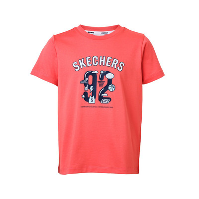 Áo Thun Tay Ngắn Trẻ Em Skechers Basketball Short Sleeve Tee - SL324K342-02W3 Online Sale
