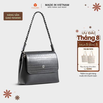 Túi Yuumy (Thời trang nữ dáng vuông nắp gập sang trọng - Túi đeo vai da Seasand YN341)