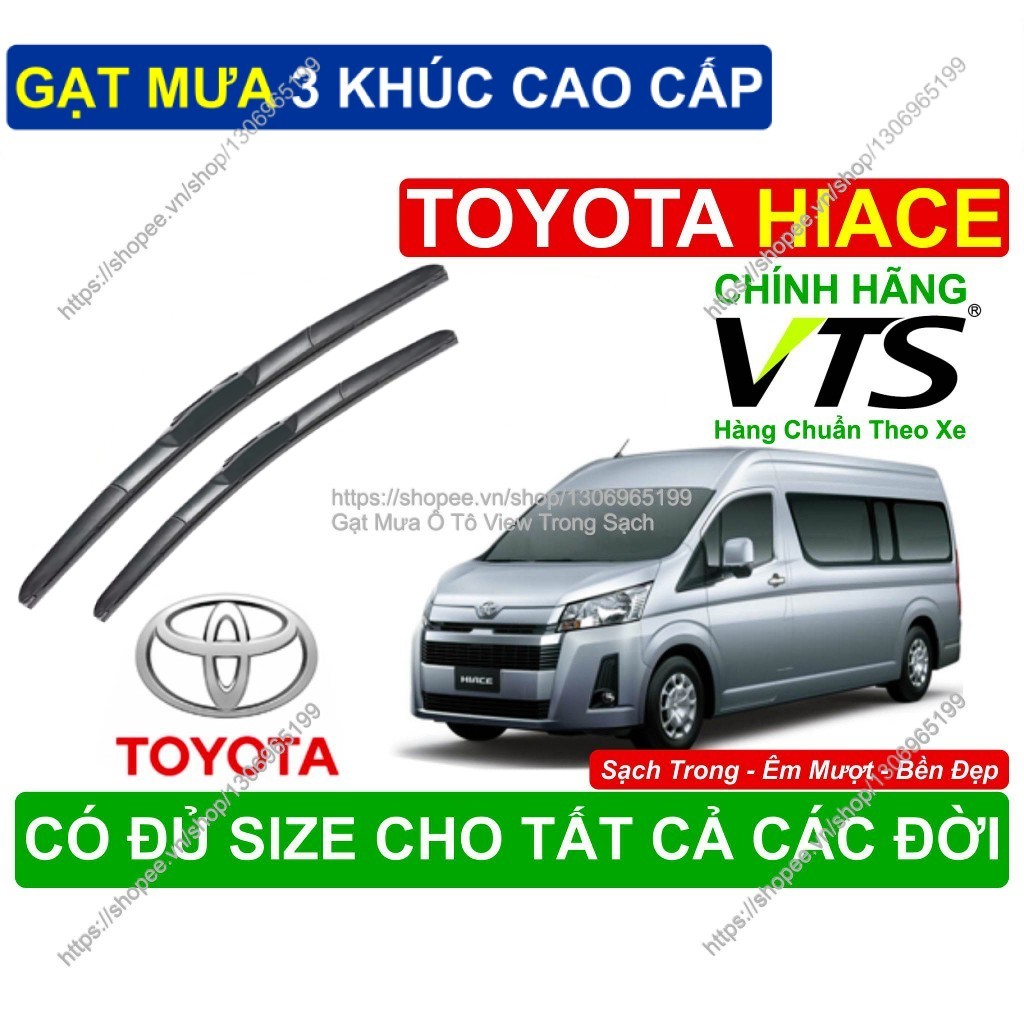 Gạt Mưa 3 Khúc Cao Cấp, Gạt Mưa Kính Lái Toyota Hiace, Cặp Gạt Mưa Kính Lái Toyota Hiace,  Toyota Hi