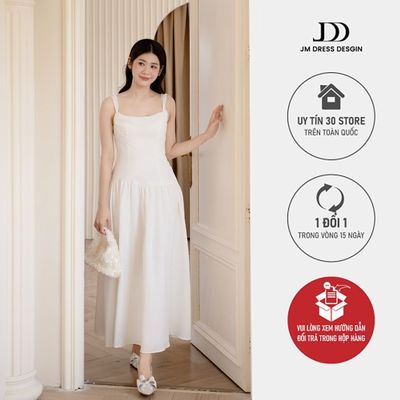 Váy Mặc Đi Tiệc Đổ Nhún Ngực Xếp Ly Chéo Eo, Chân Nhún 1P07.2605. Đầm Maxi Dự Tiệc Sang Trọng, Nữ Tính Sang Trọng By JM