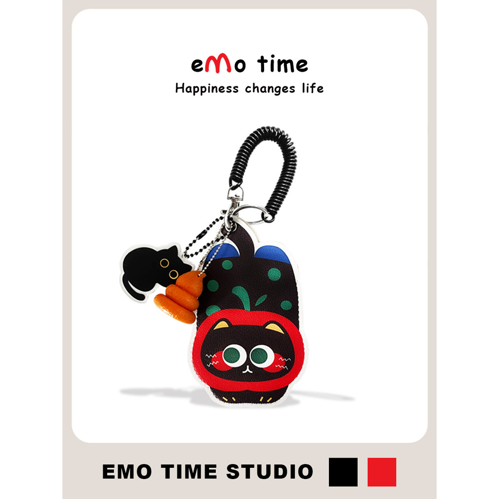 Emo Ban Đầu Ping Anguo Mèo Đen Nhỏ pu Thẻ Xe Buýt Di Động Tàu Điện Ngầm Căng Tin Kiểm Soát Truy Cập 