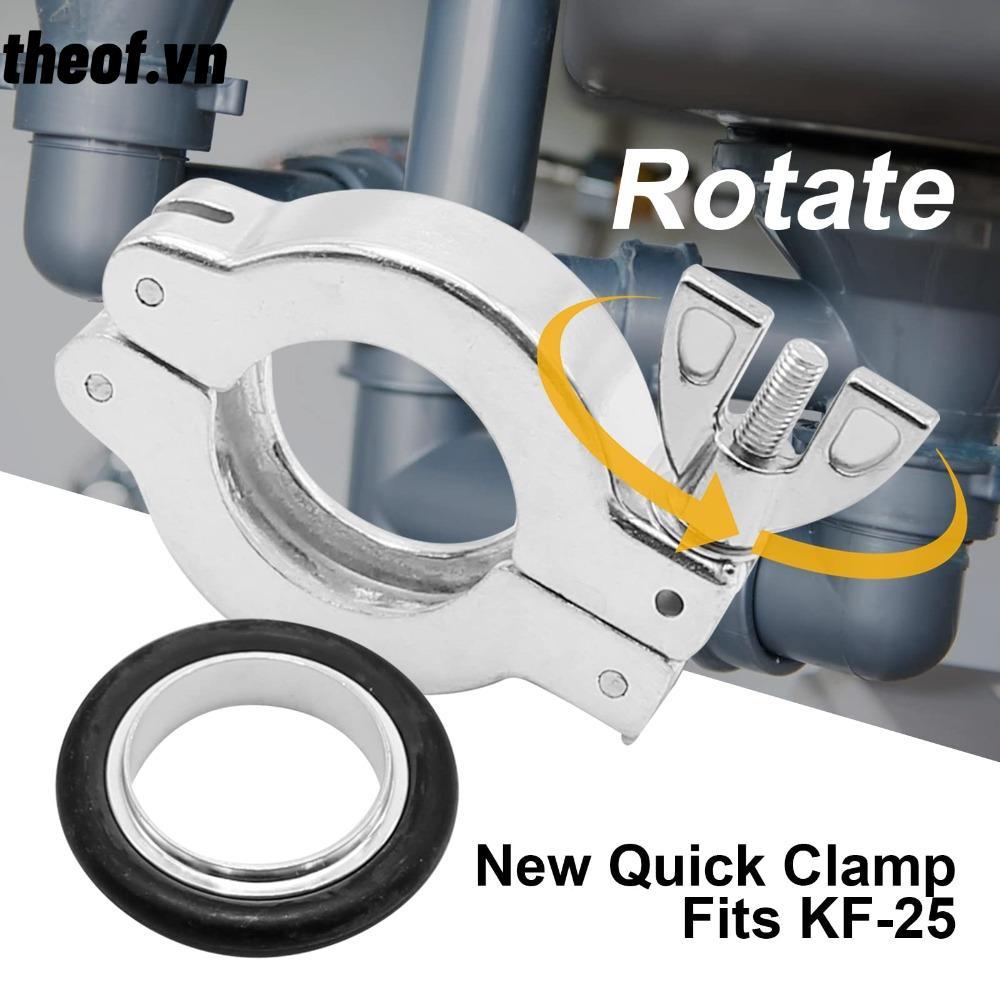 Kẹp nhôm THEOF KF25, Vòng định tâm bằng bạc O TYPE cao su, Nhôm bền KF25 Đen Kẹp nhanh Công nhân