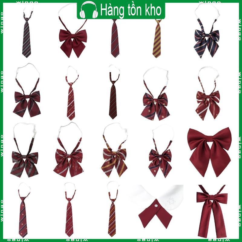WIN Sinh viên JK Bowtie Preepy Look Đồng phục đi học Thắt nơ sọc cà vạt