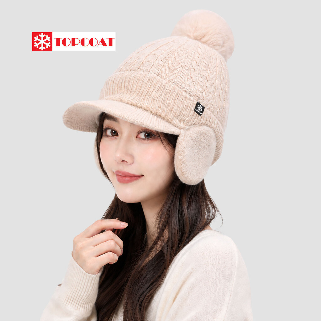 Mũ len lót mùa đông TOPCOAT có bịt tai (1 cái) Freesize