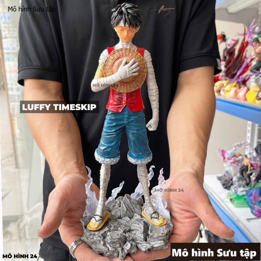 Mô hình nhân vật Luffy Timeskip băng bó Licking Dog studio figure  Lù 3D2Y F1 QĐ